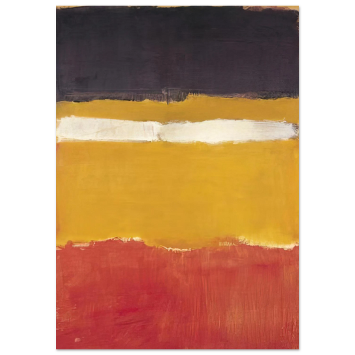 Mark Rothko - Number 24 Untitled - 1951 Wall Art - 21x29.7 cm / 8x12" - Premium Wooden Framed Poster With Fine Art Paper - Black frame