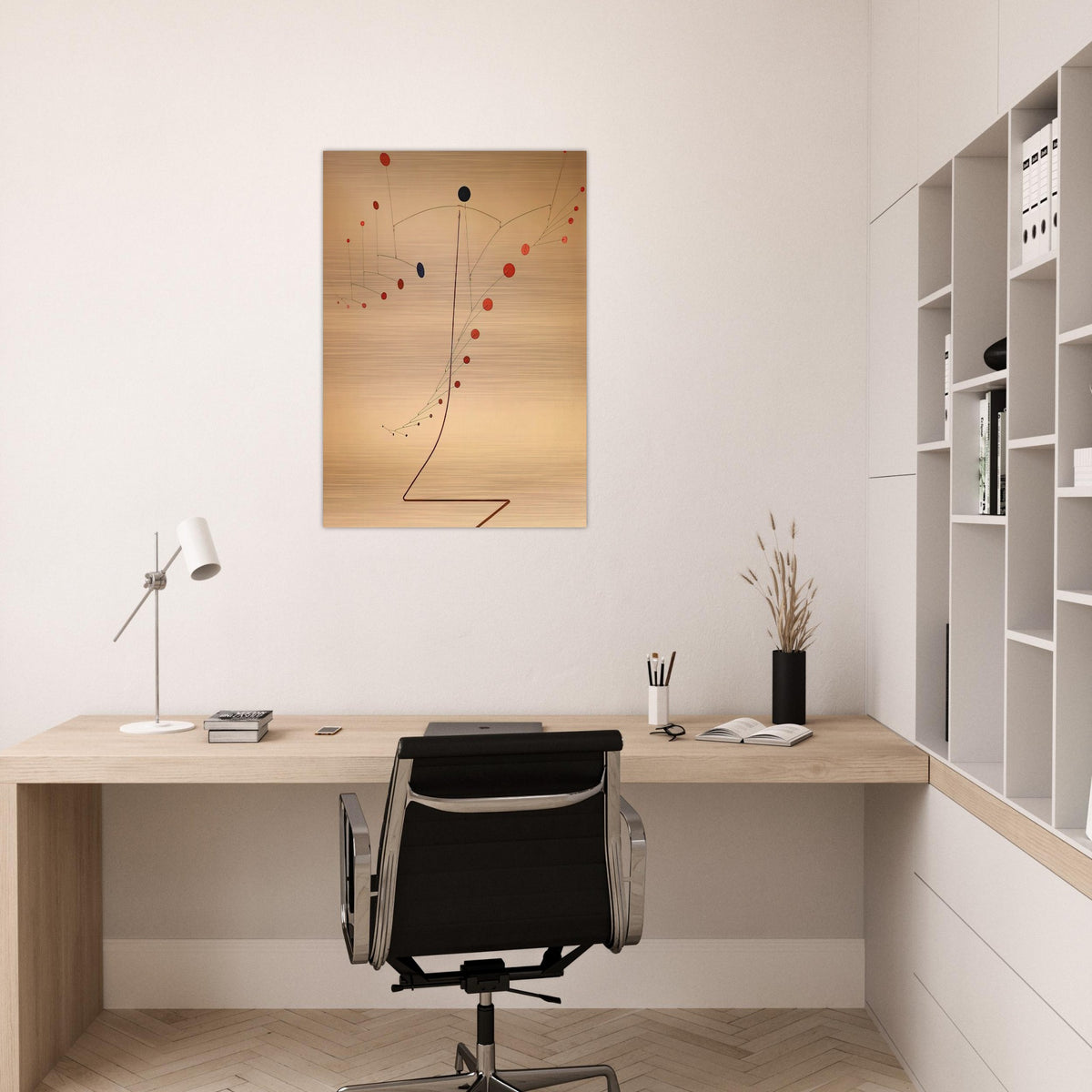 RED CASCADE 1954 - Alexander Calder Brushed Aluminum Print - 70x100 cm / 28x40 inches | Alexander Calder Aluminum Print | Alexander Calder Prints