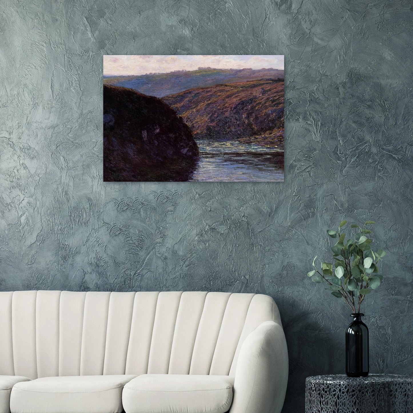 Valley of the Creuse, Afternoon Sunlight - claude monet Brushed Aluminum Print - 70x100 cm / 28x40 inches | claude monet Aluminum Print | claude monet Prints