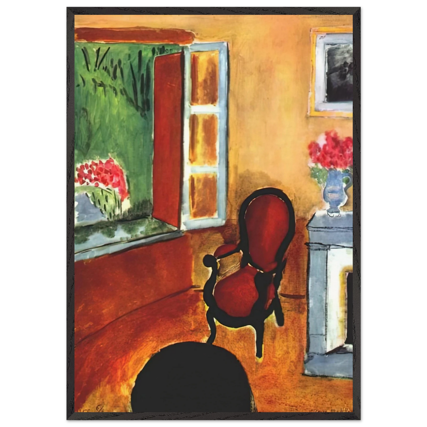 INTERIOR 1940 - Henri Matisse 70x100 cm / 28x40 inches Framed Art Print – Black Wooden Frame