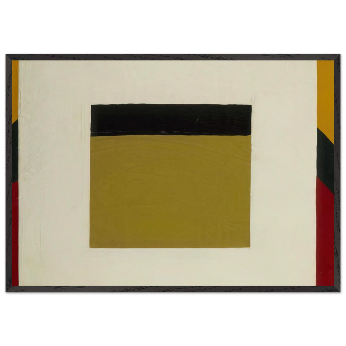 White Square - Al Held 70x100 cm / 28x40 inches Framed Art Print – Black Wooden Frame