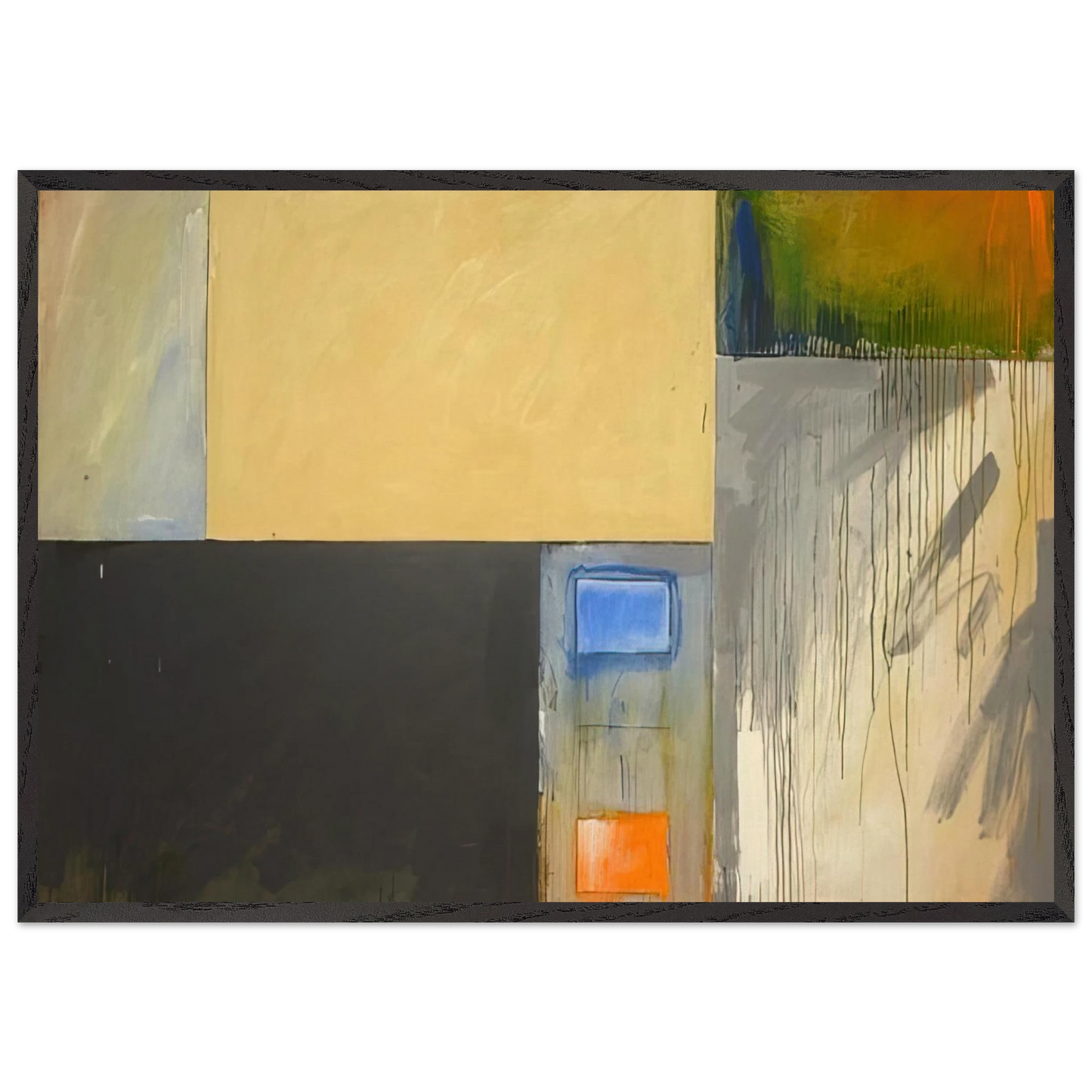 ForsythHouston - Abstract Expressionism - Mark Lancaster 70x100 cm / 28x40 inches Framed Art Print – Black Wooden Frame