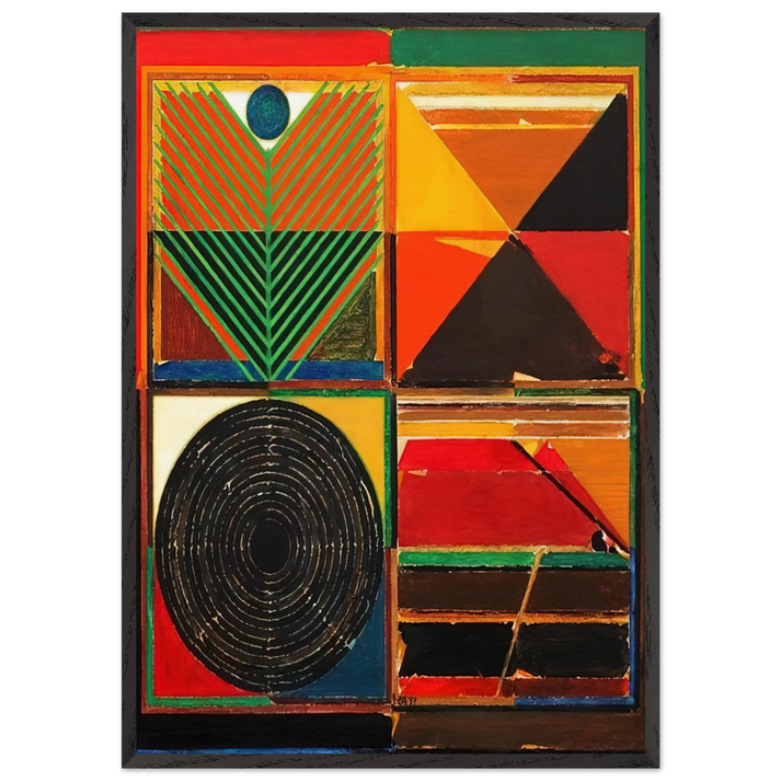 Ankuran - 1987 - S H Raza 70x100 cm / 28x40 inches Framed Art Print – Black Wooden Frame