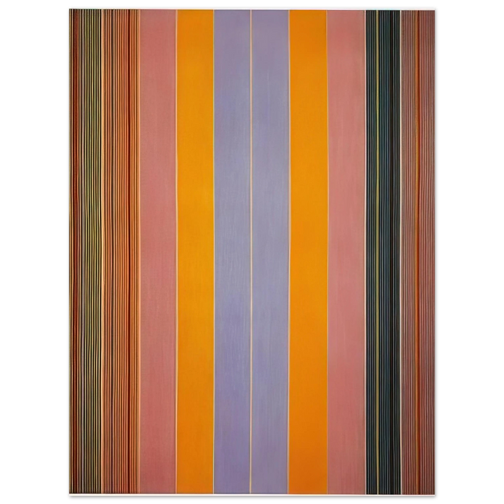 Gene Davis - Blue Broad Jump - 1960 75x100 cm / 30x40inches Fine Art Poster