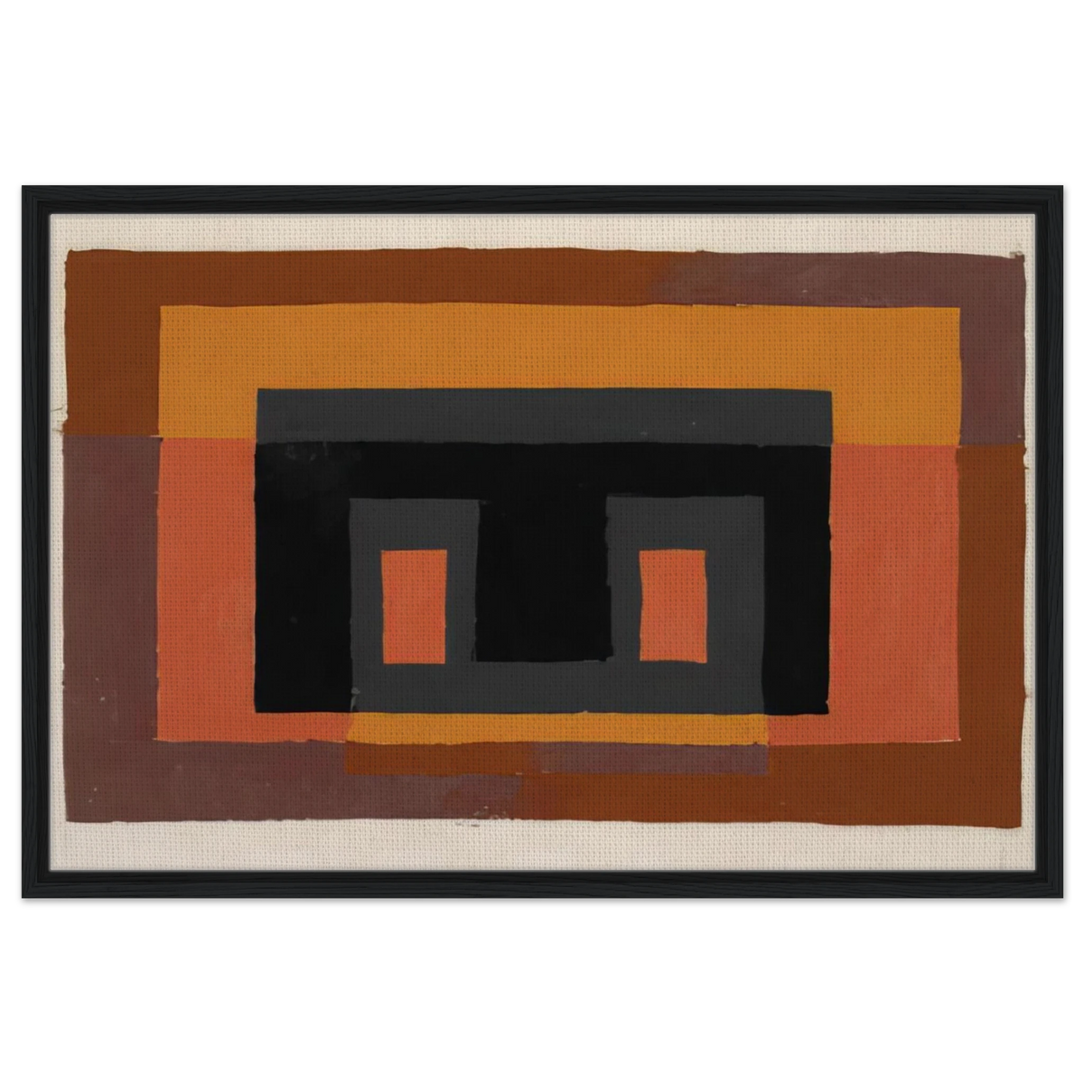 STUDY FOR VARIANT 1947 - Josef Albers Framed Canvas Print