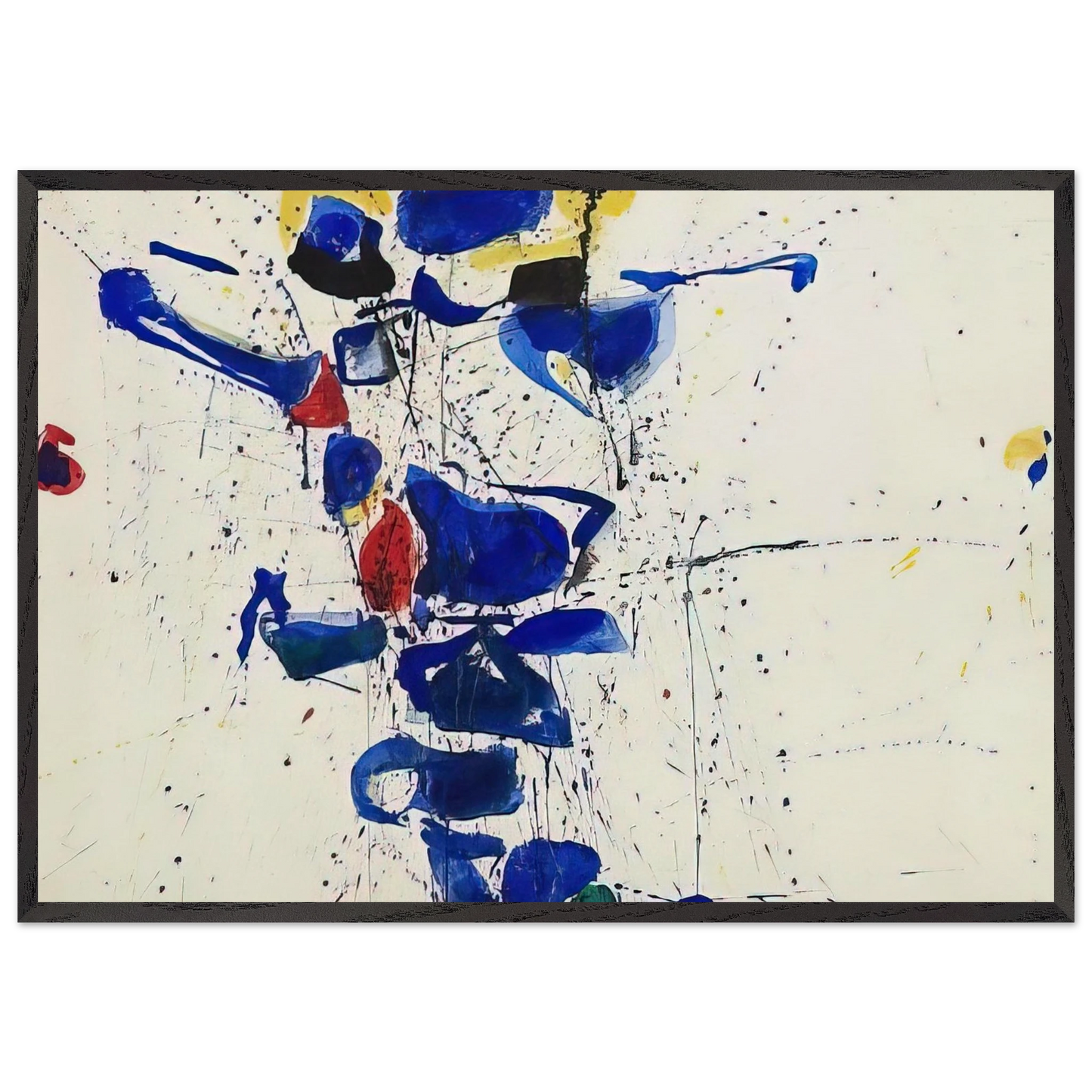 Untitled SF59-531 - Sam Francis 70x100 cm / 28x40 inches Framed Art Print – Black Wooden Frame