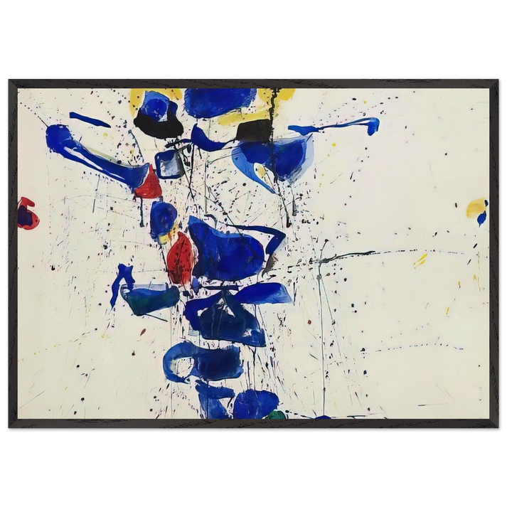 Untitled SF59-531 - Sam Francis 70x100 cm / 28x40 inches Framed Art Print – Black Wooden Frame