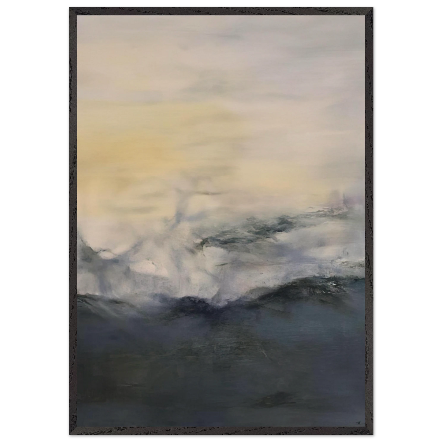 15 11 2001 2001 - Zao Wou-Ki 70x100 cm / 28x40 inches Framed Art Print – Black Wooden Frame