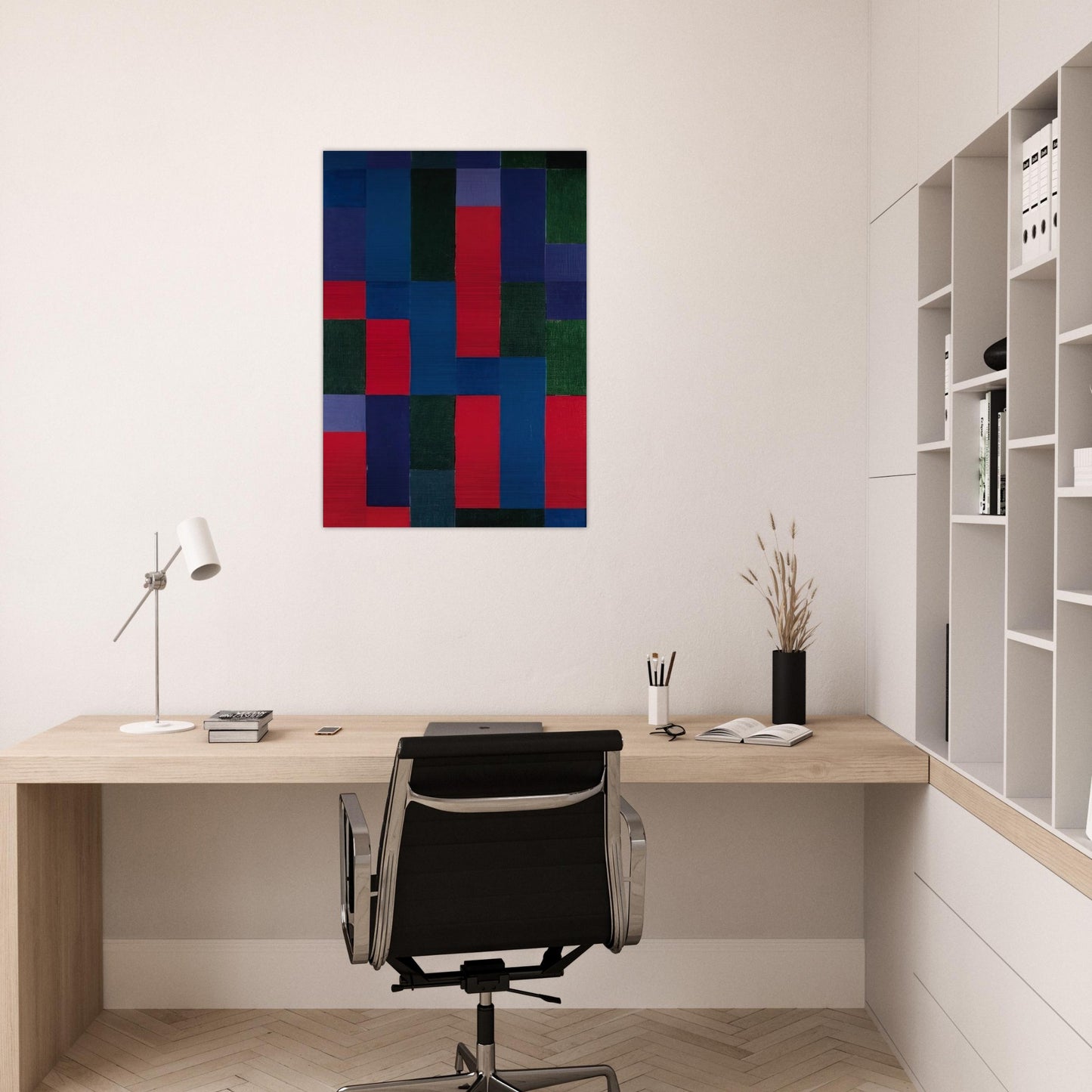 Grn-Blau-Rot - 1967 - Johannes Itten Brushed Aluminum Print - 70x100 cm / 28x40 inches | Johannes Itten Aluminum Print | Johannes Itten Prints