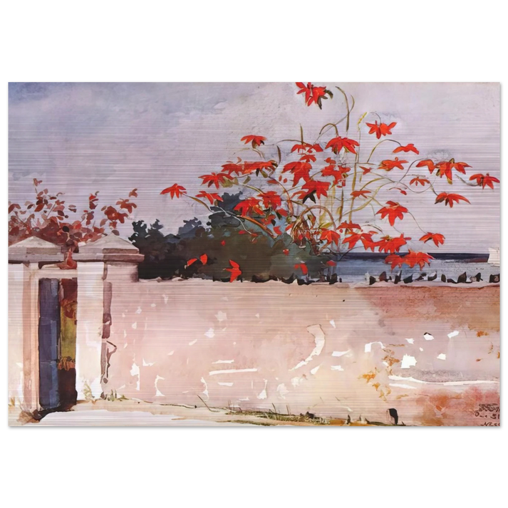 A WALL NASSAU - Winslow Homer Brushed Aluminum Print - 70x100 cm / 28x40 inches | Winslow Homer Aluminum Print | Winslow Homer Prints