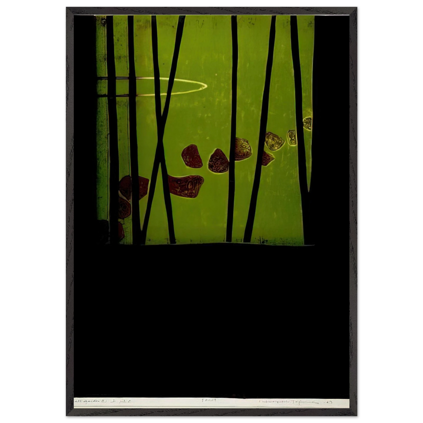 Small Garden - 1967 - Hiroyuki Tajima 70x100 cm / 28x40 inches Framed Art Print – Black Wooden Frame