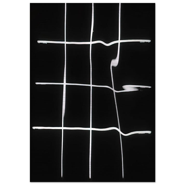 Reflections in water deformed by the spectator - 1964 - Francois Morellet Brushed Aluminum Print - 70x100 cm / 28x40 inches | Francois Morellet Aluminum Print | Francois Morellet Prints