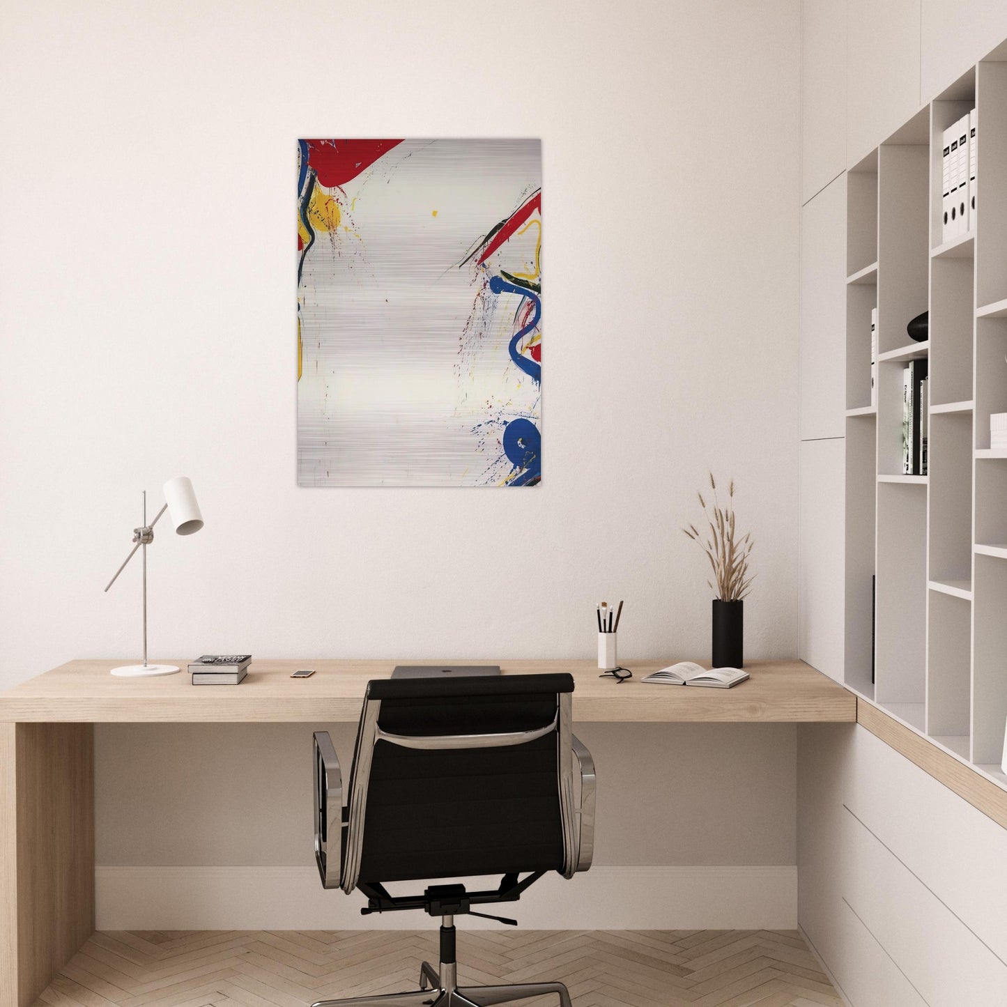 When White - Sam Francis Brushed Aluminum Print - 70x100 cm / 28x40 inches | Sam Francis Aluminum Print | Sam Francis Prints