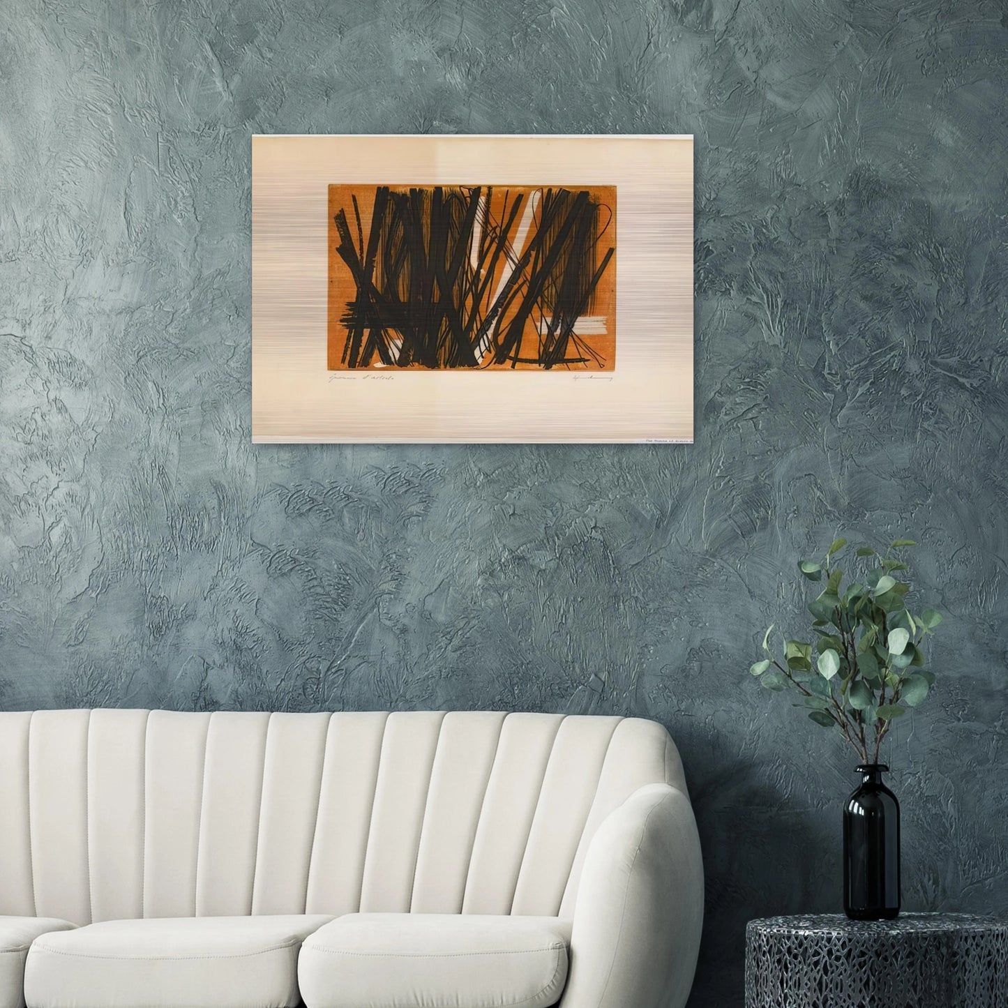 Etching #5 - 1953 - Hans Hartung Brushed Aluminum Print - 70x100 cm / 28x40 inches | Hans Hartung Aluminum Print | Hans Hartung Prints