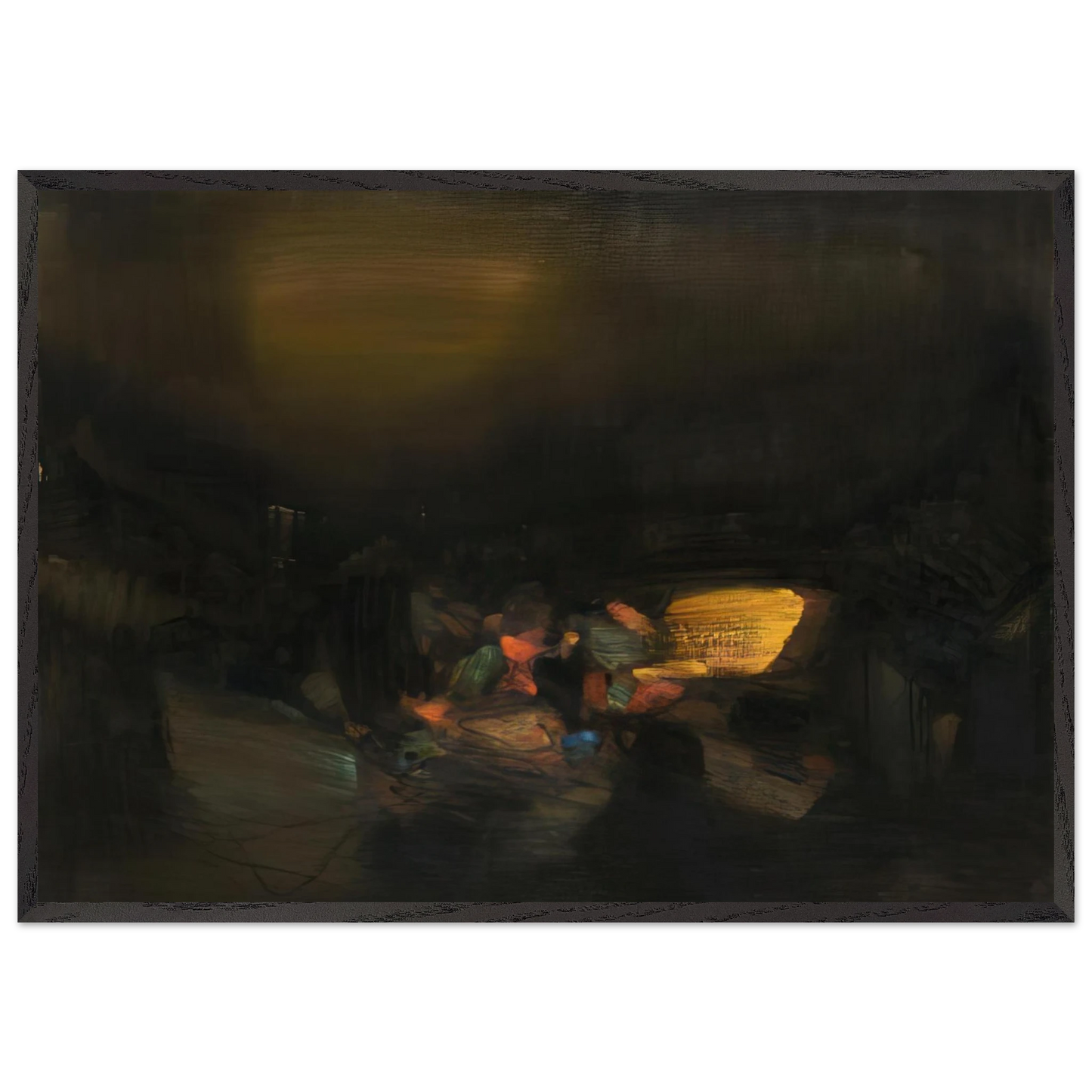 4 AVRIL 1979 - Chu teh Chun 70x100 cm / 28x40 inches Framed Art Print – Black Wooden Frame