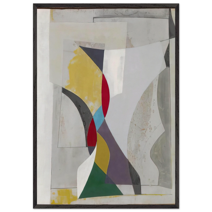 Feb 55 - 1955 - Ben Nicholson 70x100 cm / 28x40 inches Framed Art Print – Black Wooden Frame