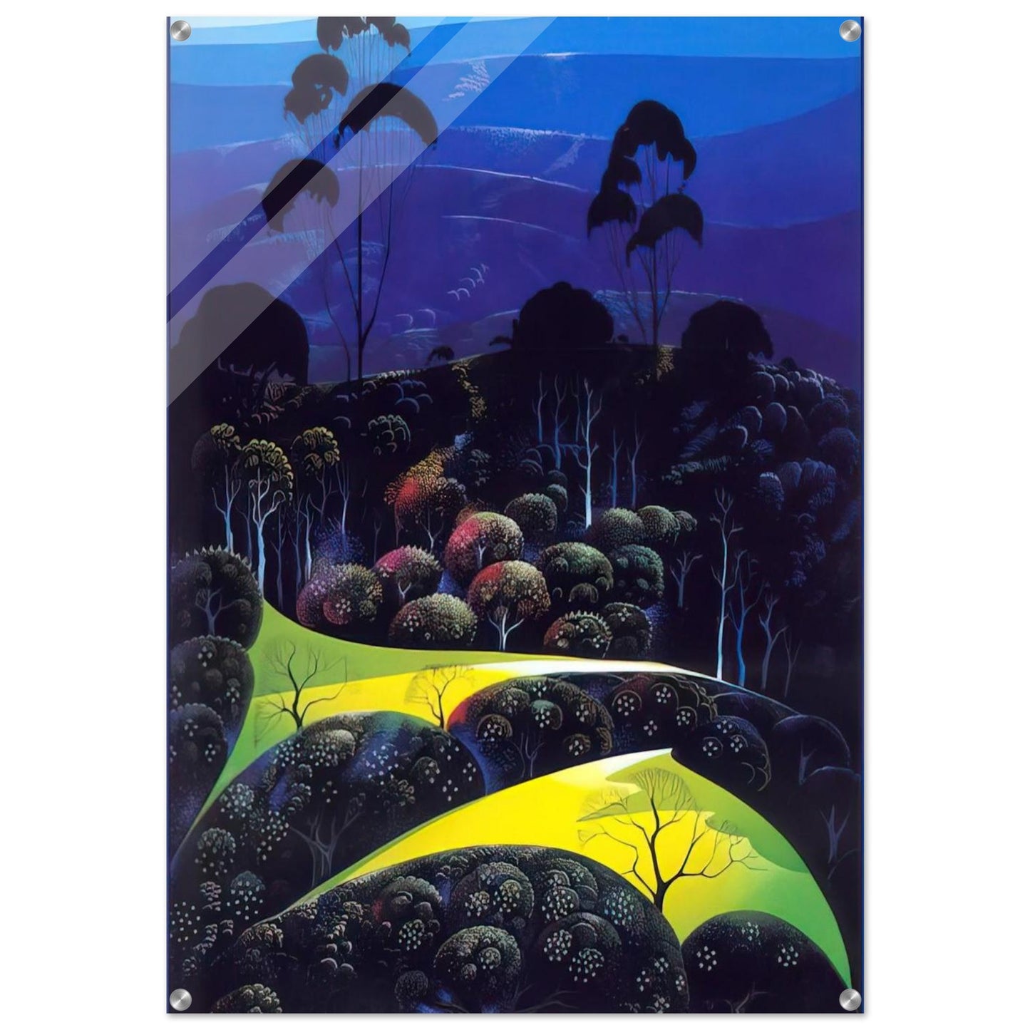 Inland from the Sea - Eyvind Earle Acrylic Print - 70x100 cm / 28x40″ inches