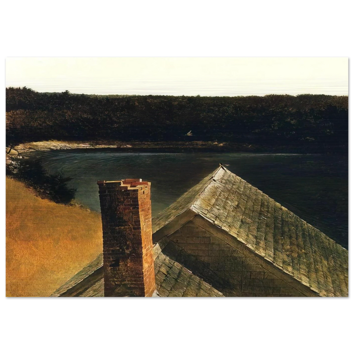 END OF OLSONS - Andrew Wyeth Brushed Aluminum Print - 70x100 cm / 28x40 inches | Andrew Wyeth Aluminum Print | Andrew Wyeth Prints