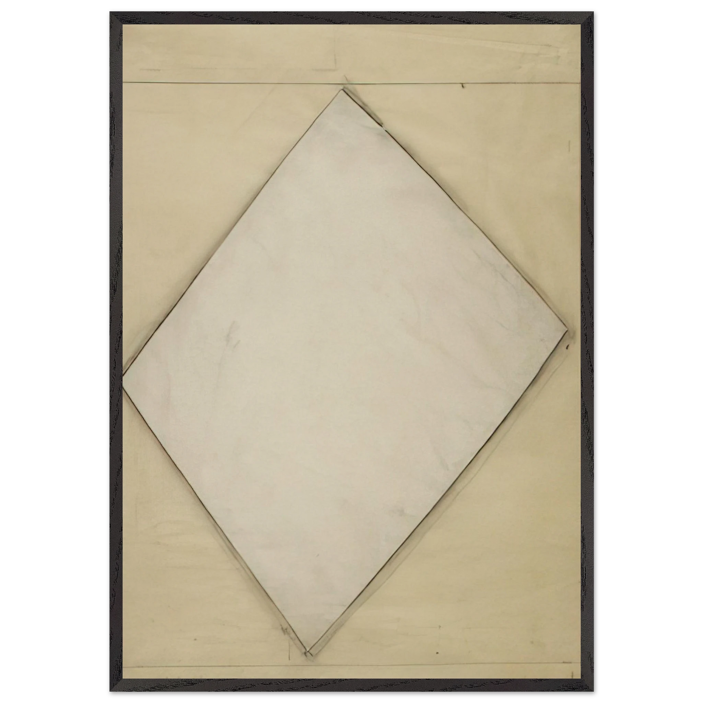 Study for White Sculpture - Ellsworth Kelly 70x100 cm / 28x40 inches Framed Art Print – Black Wooden Frame