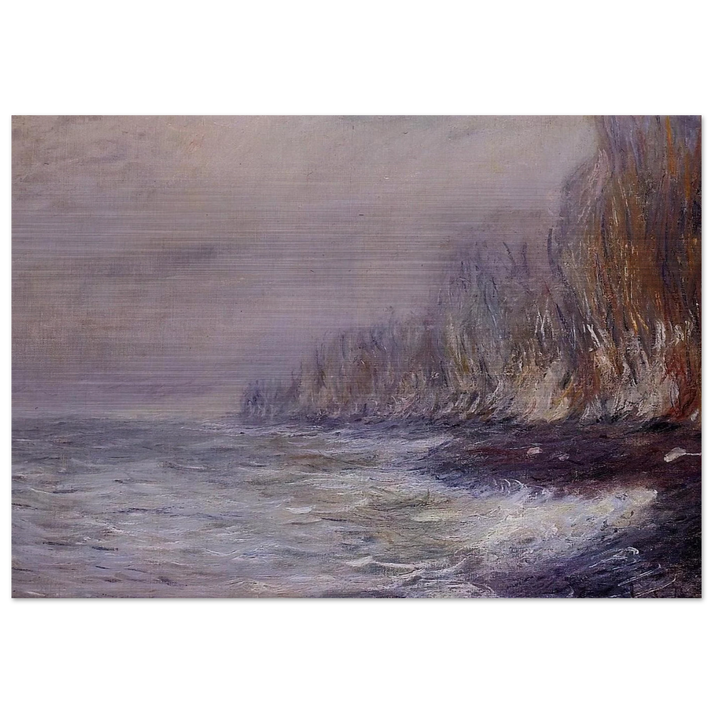 The Effect of Fog near Dieppe - claude monet Brushed Aluminum Print - 70x100 cm / 28x40 inches | claude monet Aluminum Print | claude monet Prints