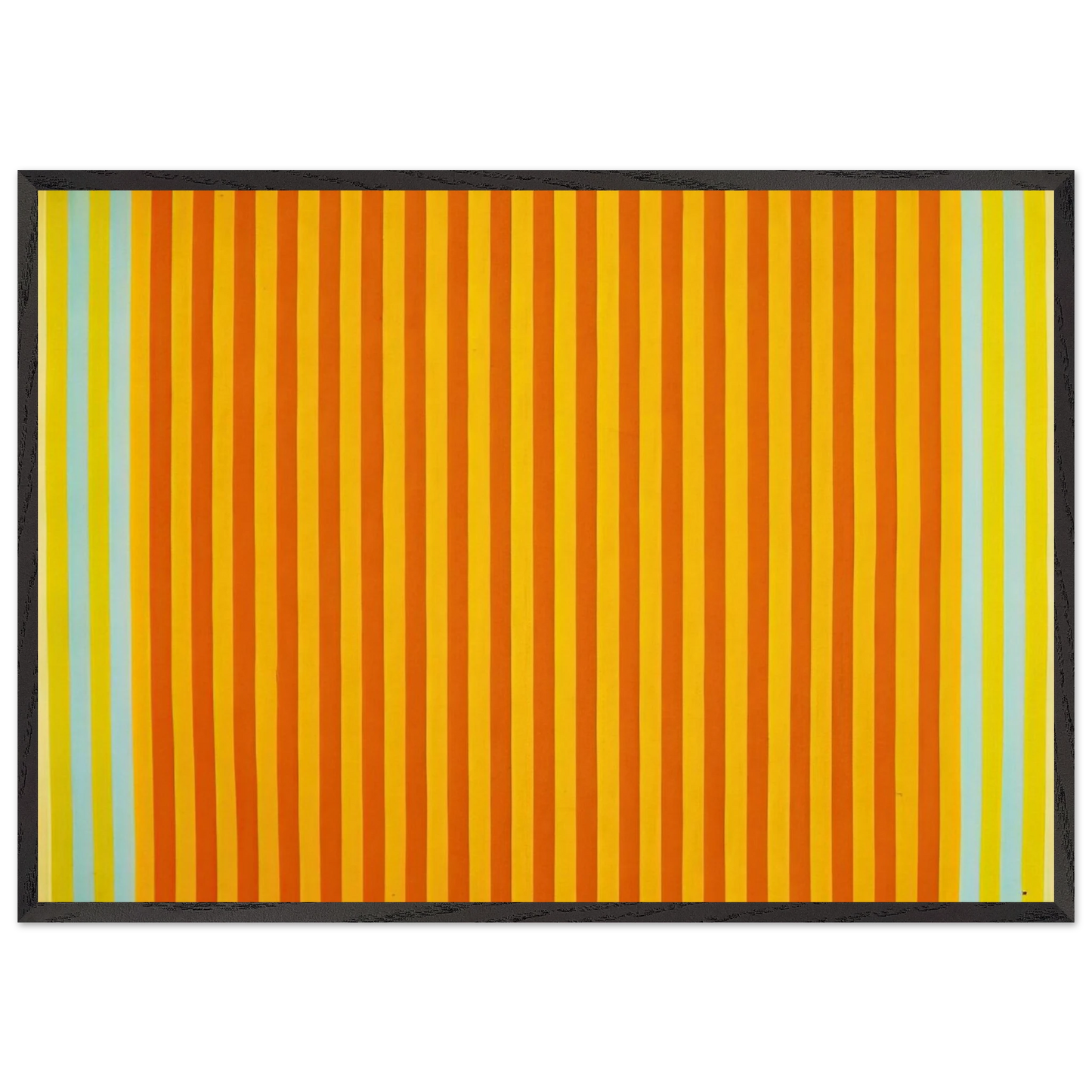 Sunball - 1960 - Gene Davis 70x100 cm / 28x40 inches Framed Art Print – Black Wooden Frame