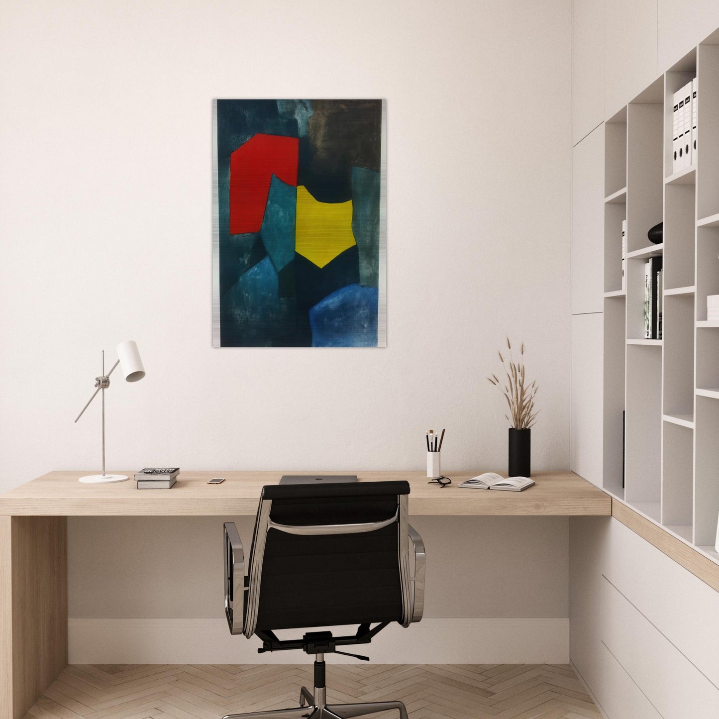 XVI - 1964 - Serge Poliakoff Brushed Aluminum Print - 70x100 cm / 28x40 inches | Serge Poliakoff Aluminum Print | Serge Poliakoff Prints