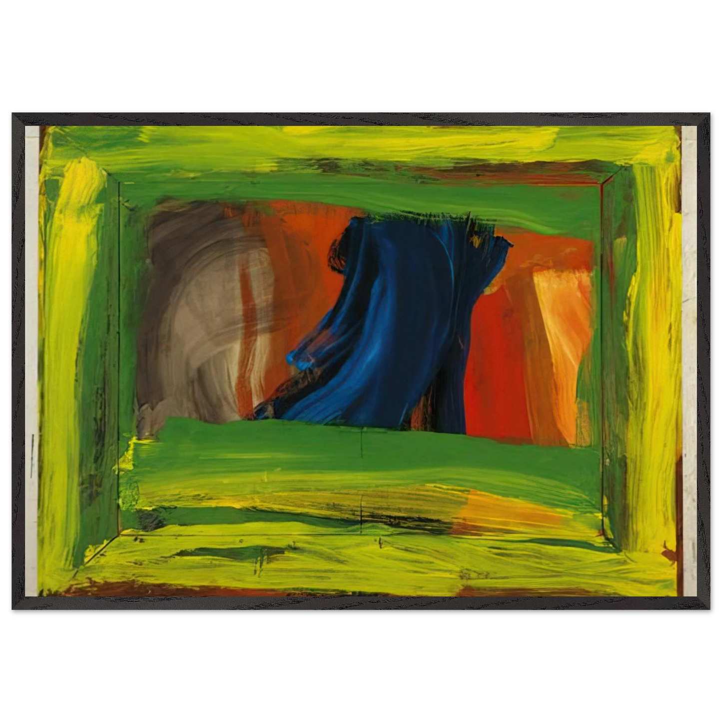 Night and Day - 1999 - Howard Hodgkin 70x100 cm / 28x40 inches Framed Art Print – Black Wooden Frame