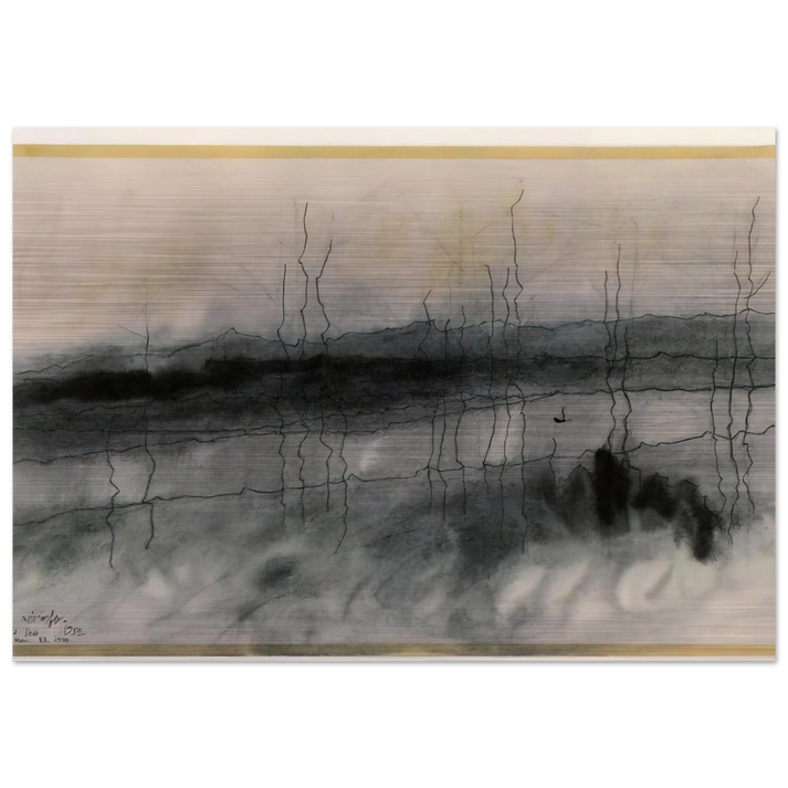 MYSTIC RIVER 1951 - Lyonel Feininger Brushed Aluminum Print - 70x100 cm / 28x40 inches | Lyonel Feininger Aluminum Print | Lyonel Feininger Prints