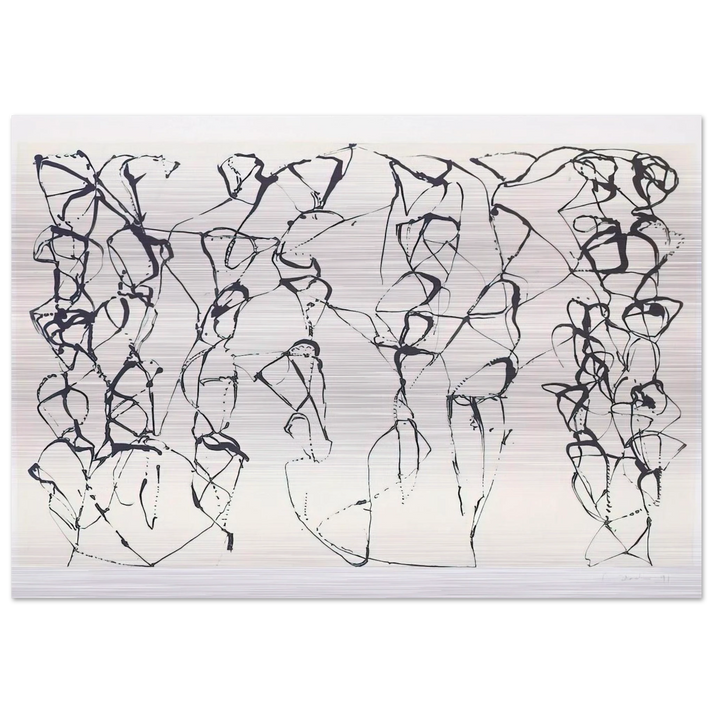 Cold Mountain Series, Zen Study 6 - 1991 - Brice Marden Brushed Aluminum Print - 70x100 cm / 28x40 inches | Brice Marden Aluminum Print | Brice Marden Prints