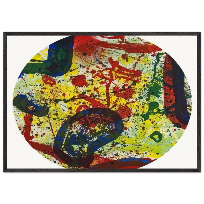untitled sfe363 - Sam Francis 70x100 cm / 28x40 inches Framed Art Print – Black Wooden Frame