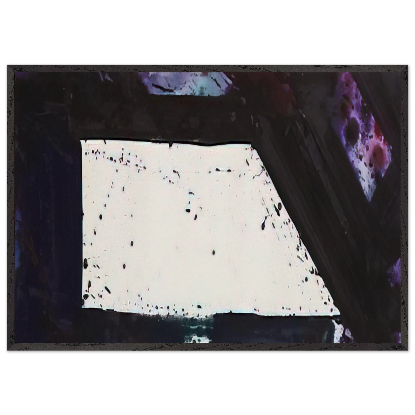 Untitled Purple Edge - Sam Francis 70x100 cm / 28x40 inches Framed Art Print – Black Wooden Frame