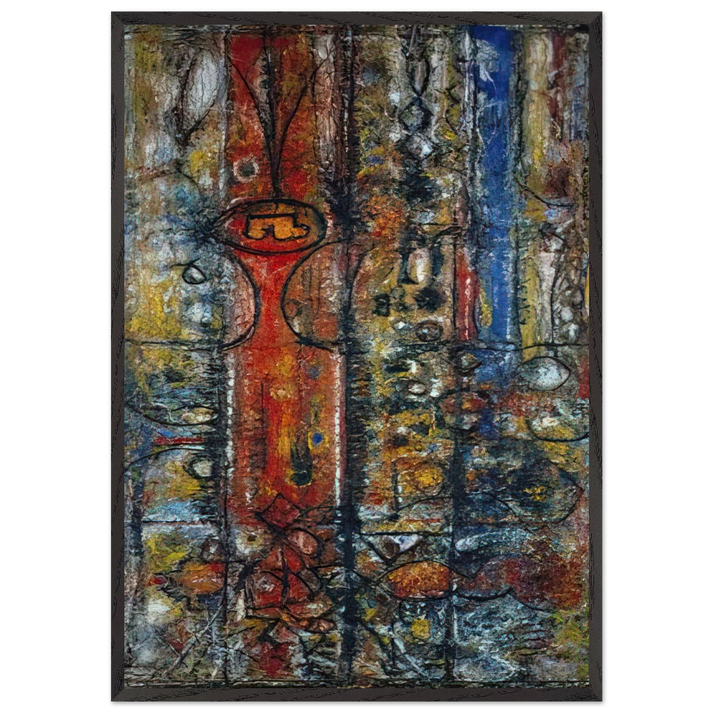 The Magnificent - 1951 - Richard Pousette-Dart 70x100 cm / 28x40 inches Framed Art Print – Black Wooden Frame