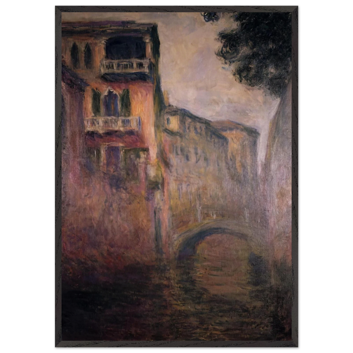 Rio della Salute 02 - claude monet 70x100 cm / 28x40 inches Framed Art Print – Black Wooden Frame