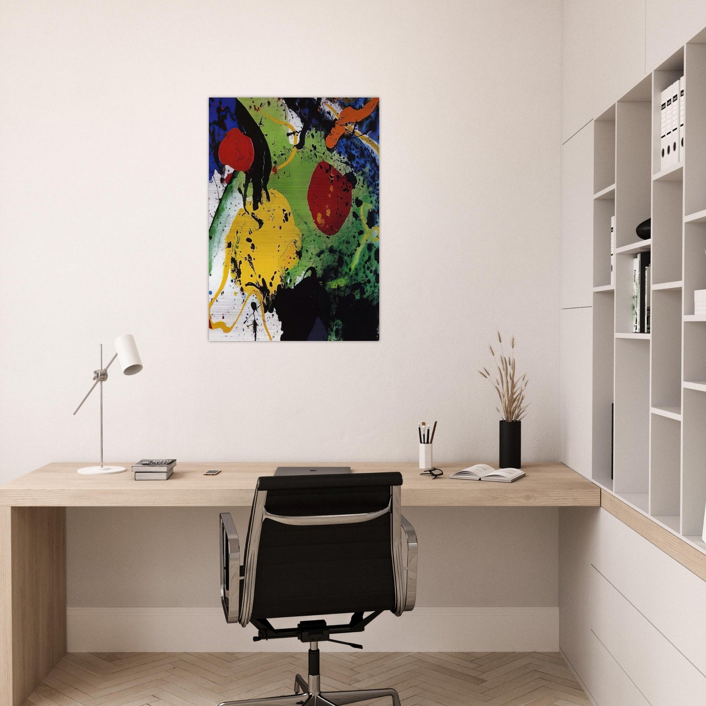 Untitled SFP-89-57 - Sam Francis Brushed Aluminum Print - 70x100 cm / 28x40 inches | Sam Francis Aluminum Print | Sam Francis Prints