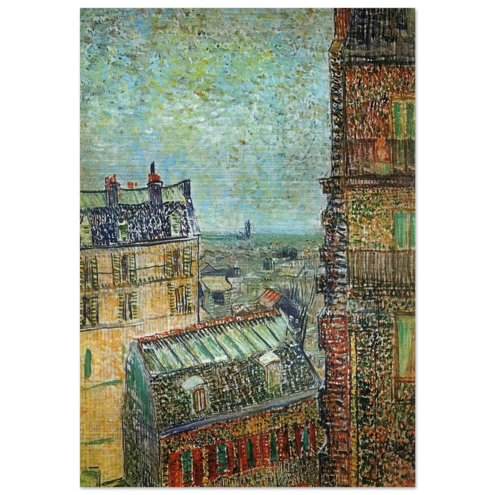 View of Paris from Vincent's Room in the Rue Lepic - Vincent van Gogh Brushed Aluminum Print - 70x100 cm / 28x40 inches | Vincent van Gogh Aluminum Print | Vincent van Gogh Prints