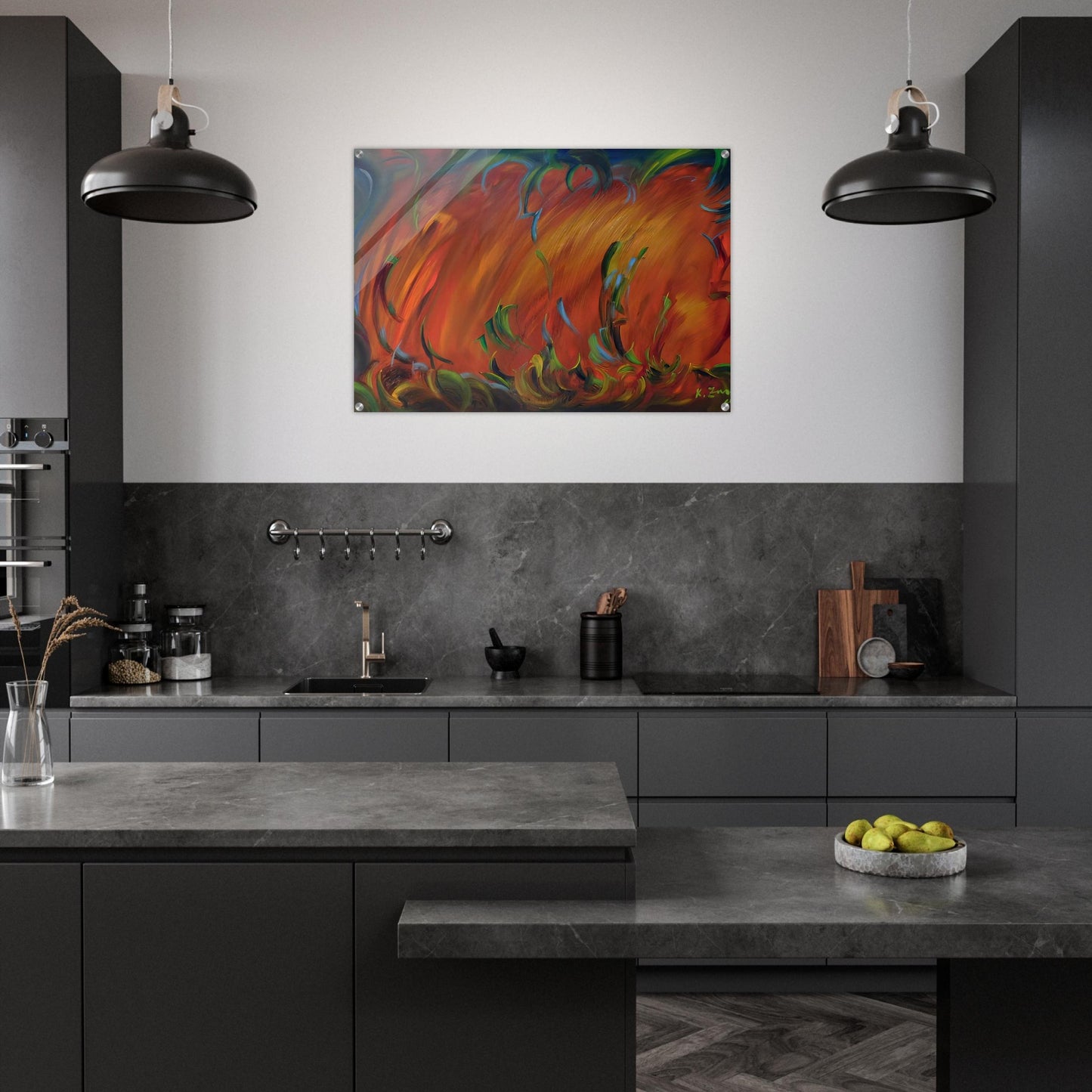 Evening - Konrad Zuse Acrylic Print - 70x100 cm / 28x40″ inches