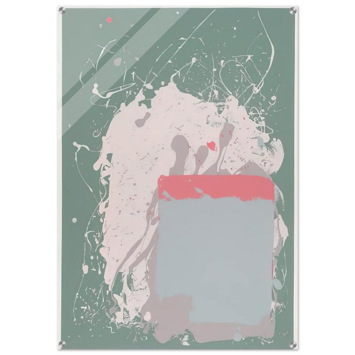 Grey Blue on Green - 1971 - John Hoyland Acrylic Print - 70x100 cm / 28x40″ inches | John Hoyland Wall Art | John Hoyland Prints