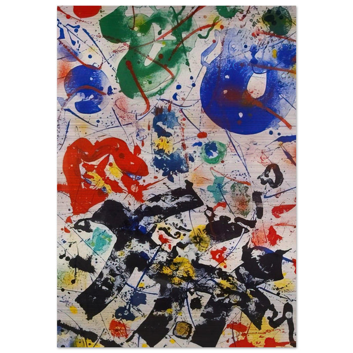 Untitled SF 357 - Sam Francis Brushed Aluminum Print - 70x100 cm / 28x40 inches | Sam Francis Aluminum Print | Sam Francis Prints