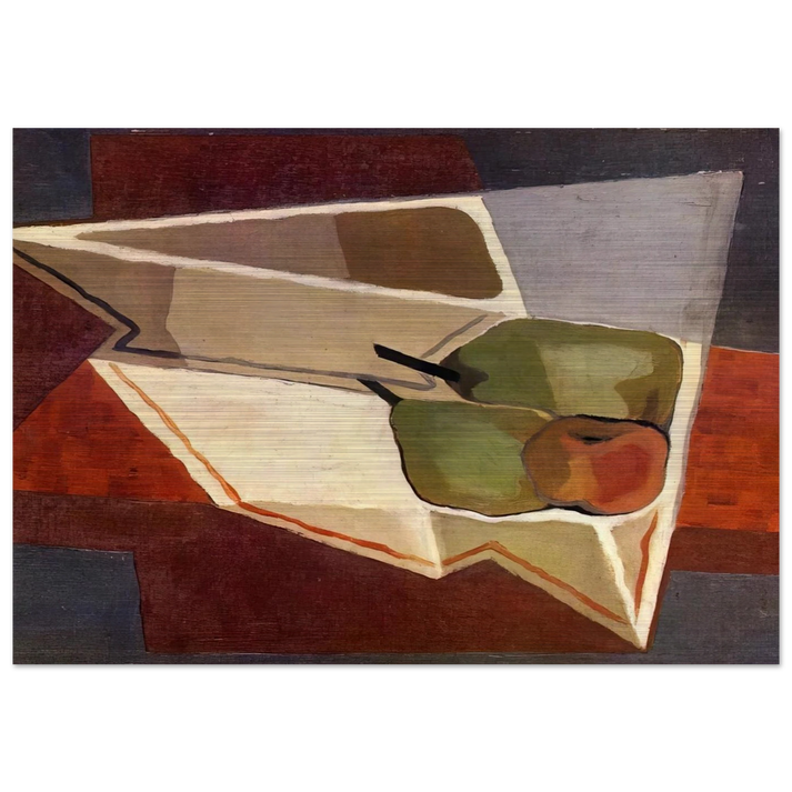 FRUIT WITH BOWL 1926 - Juan Gris Brushed Aluminum Print - 70x100 cm / 28x40 inches | Juan Gris Aluminum Print | Juan Gris Prints