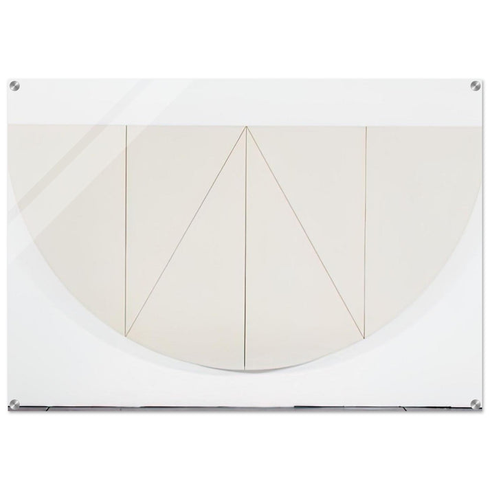 1 2 MANILLA CURVED AREA 1967 - Robert Mangold Acrylic Print - 70x100 cm / 28x40″ inches