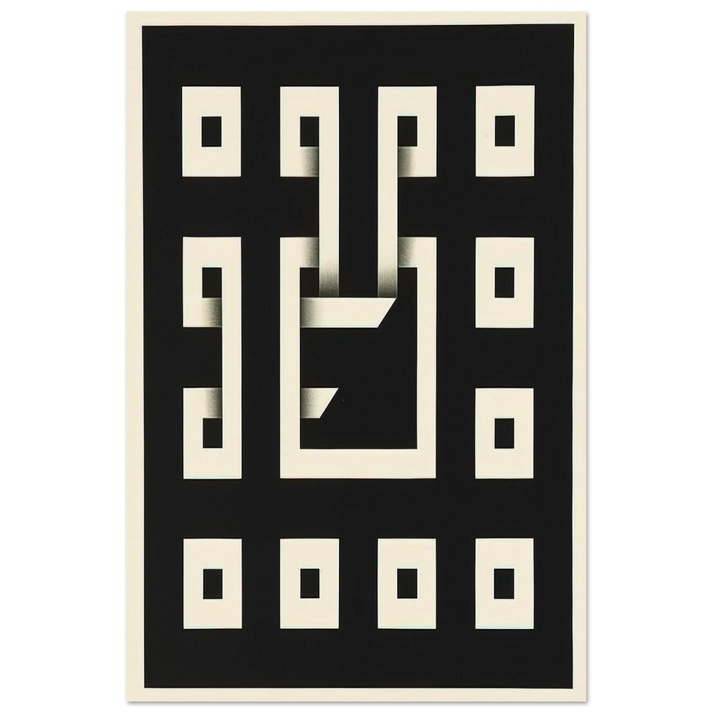 Clandestine Game XI - 1968 - Omar Rayo Art Prints - 100x150 cm / 40x60″ inches | Omar Rayo Poster | Omar Rayo Prints