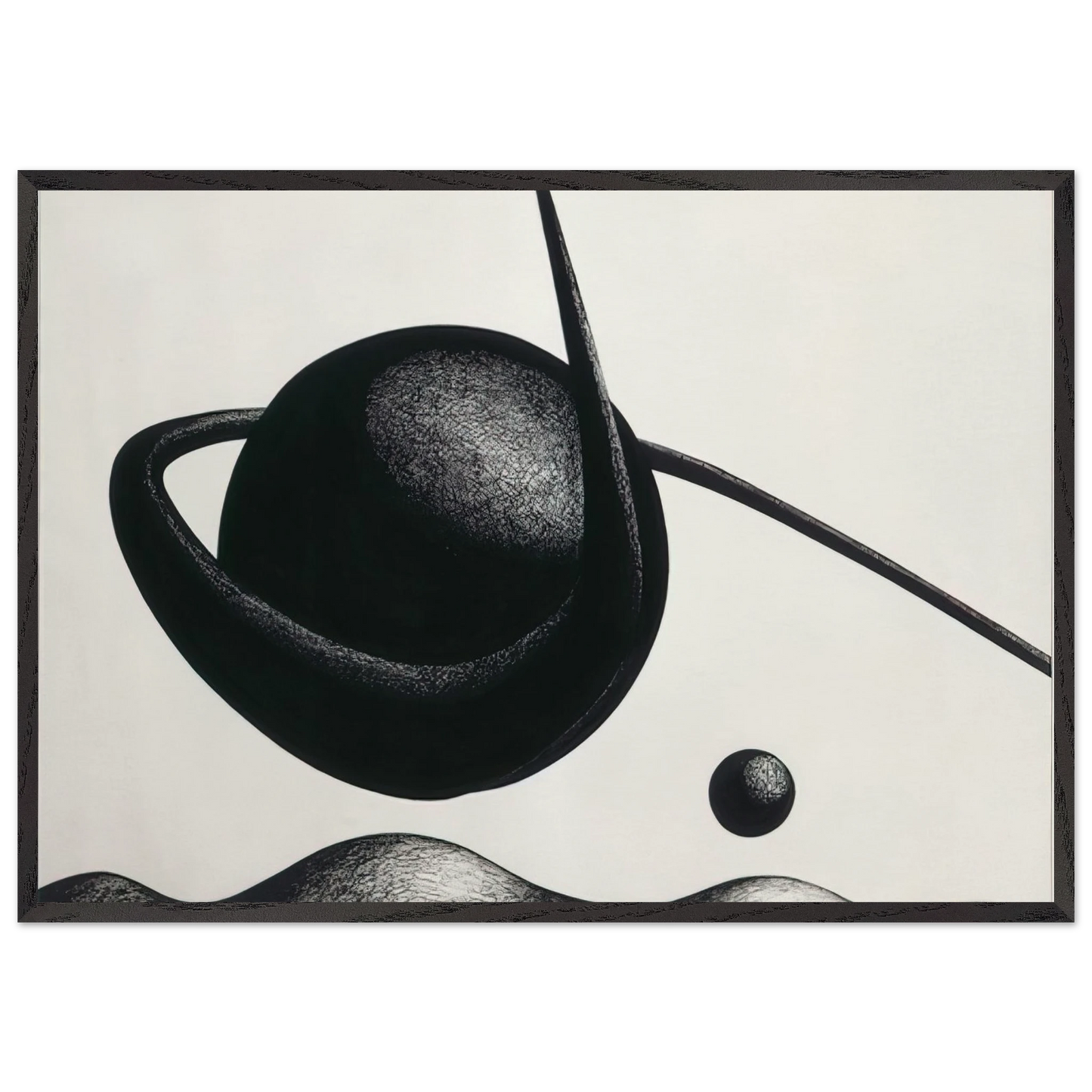 THE PLANET 1933 - Alexander Calder 70x100 cm / 28x40 inches Framed Art Print – Black Wooden Frame