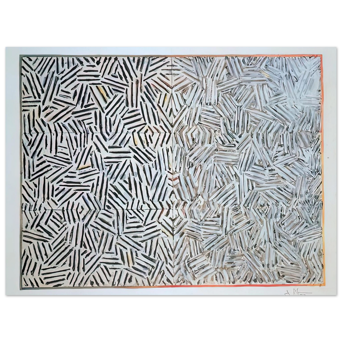 Jasper Johns - CORPSE AND MIRROR 1969 75x100 cm / 30x40inches Fine Art Poster