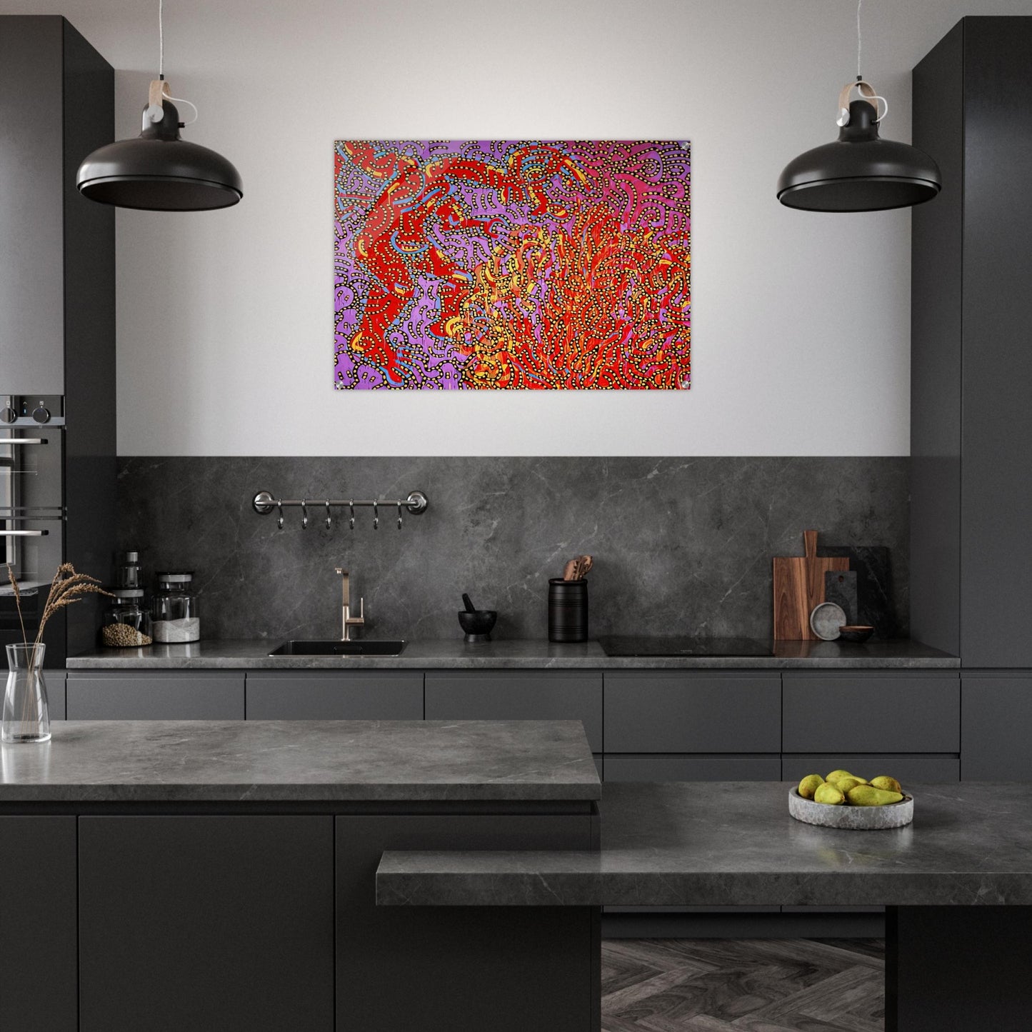 MOSES AND THE BURNING BUSH 1985 - Keith Haring Acrylic Print - 70x100 cm / 28x40″ inches