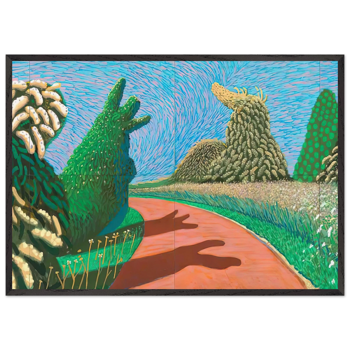 David Hockney N13 - David Hockney 70x100 cm / 28x40 inches Framed Art Print – Black Wooden Frame | David Hockney Art | Artwork by David Hockney