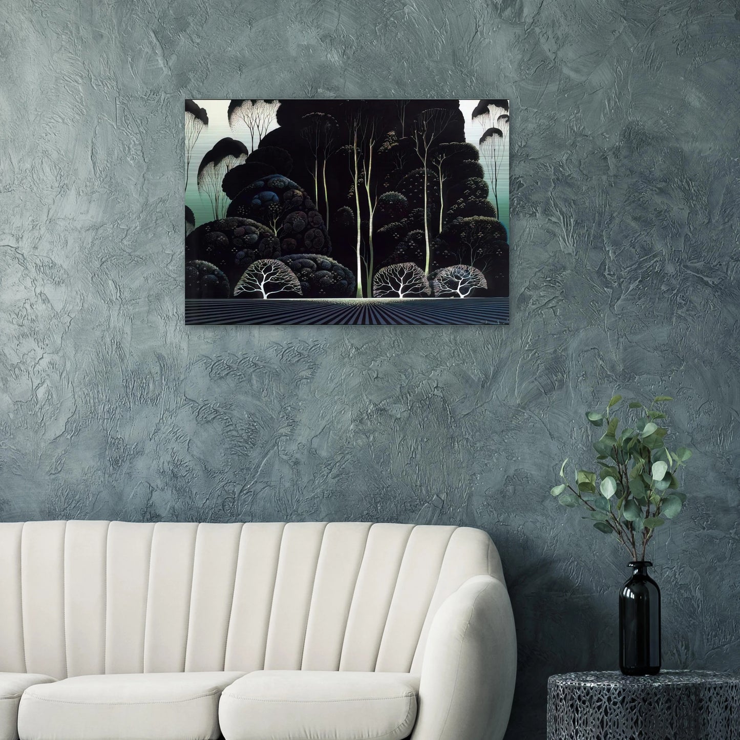 Eucalyptus - Eyvind Earle Brushed Aluminum Print - 70x100 cm / 28x40 inches | Eyvind Earle Aluminum Print | Eyvind Earle Prints