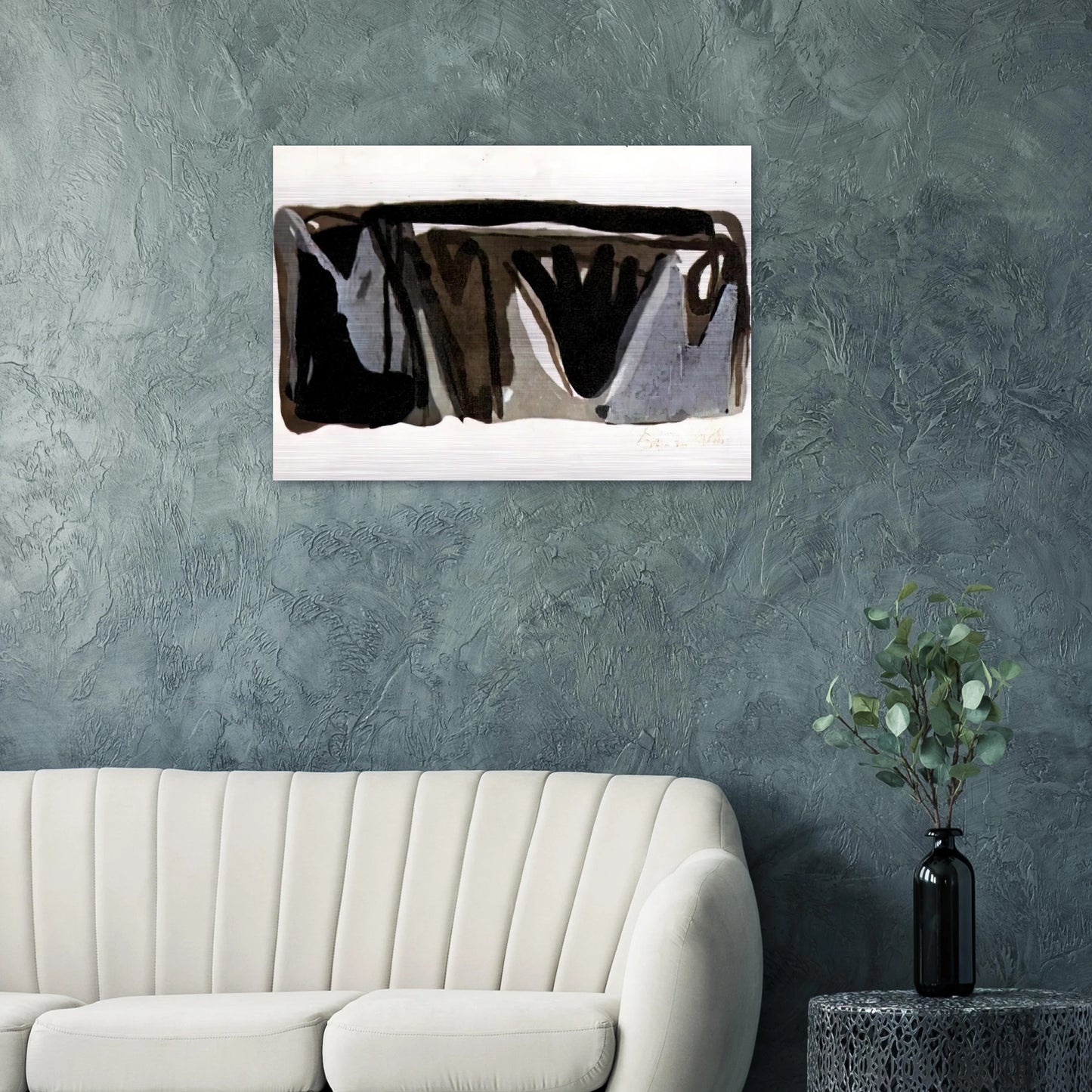 Grise nuit - 1975 - Bram van Velde Brushed Aluminum Print - 70x100 cm / 28x40 inches | Bram van Velde Aluminum Print | Bram van Velde Prints