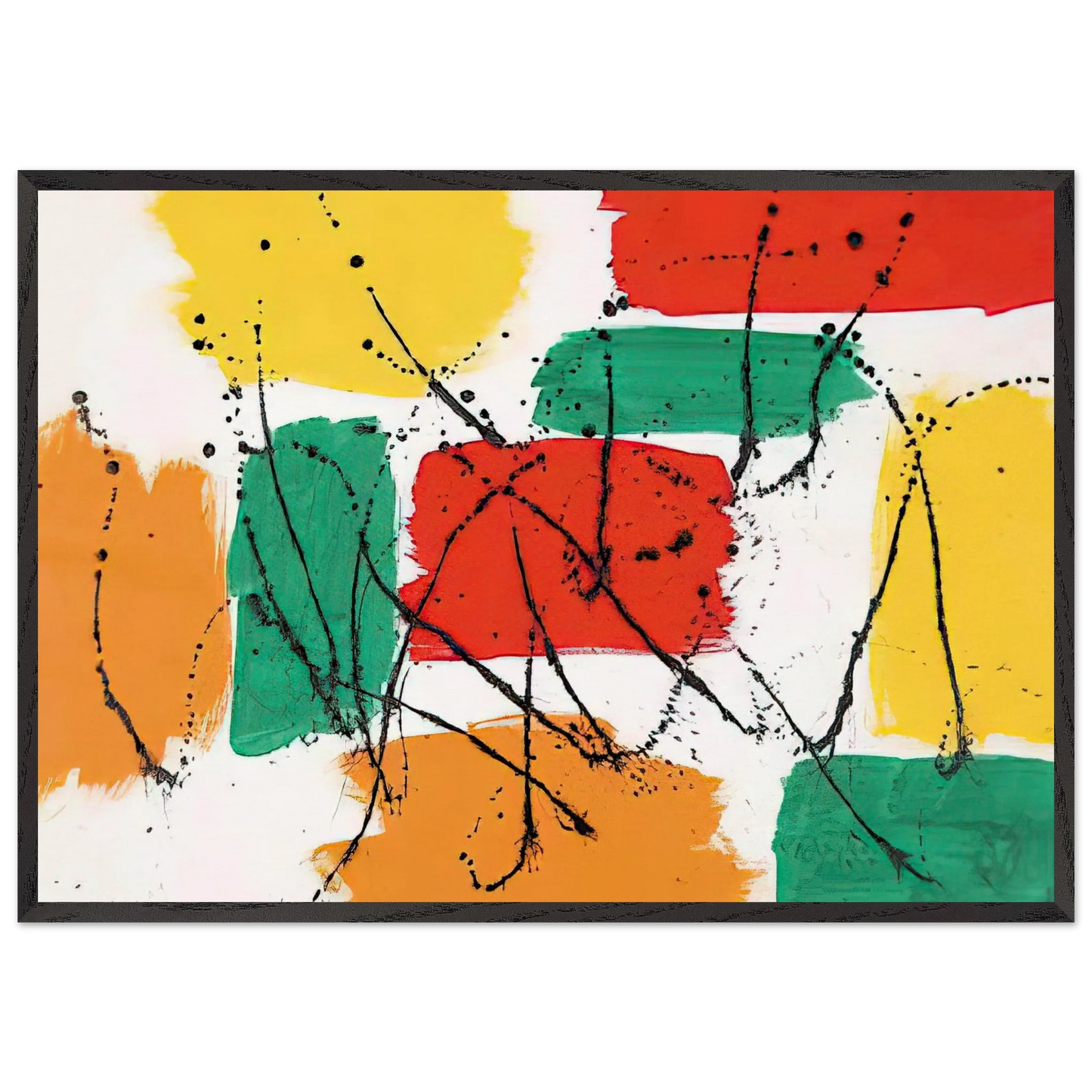 Reflets Printanieres - Marcel Barbeau 70x100 cm / 28x40 inches Framed Art Print – Black Wooden Frame