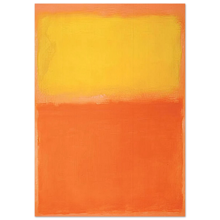 Mark Rothko - Orange and Yellow - 1956 Wall Art - 60x80 cm / 24x32 inches - Premium Wooden Framed Poster With Fine Art Paper-canvas - Black frame