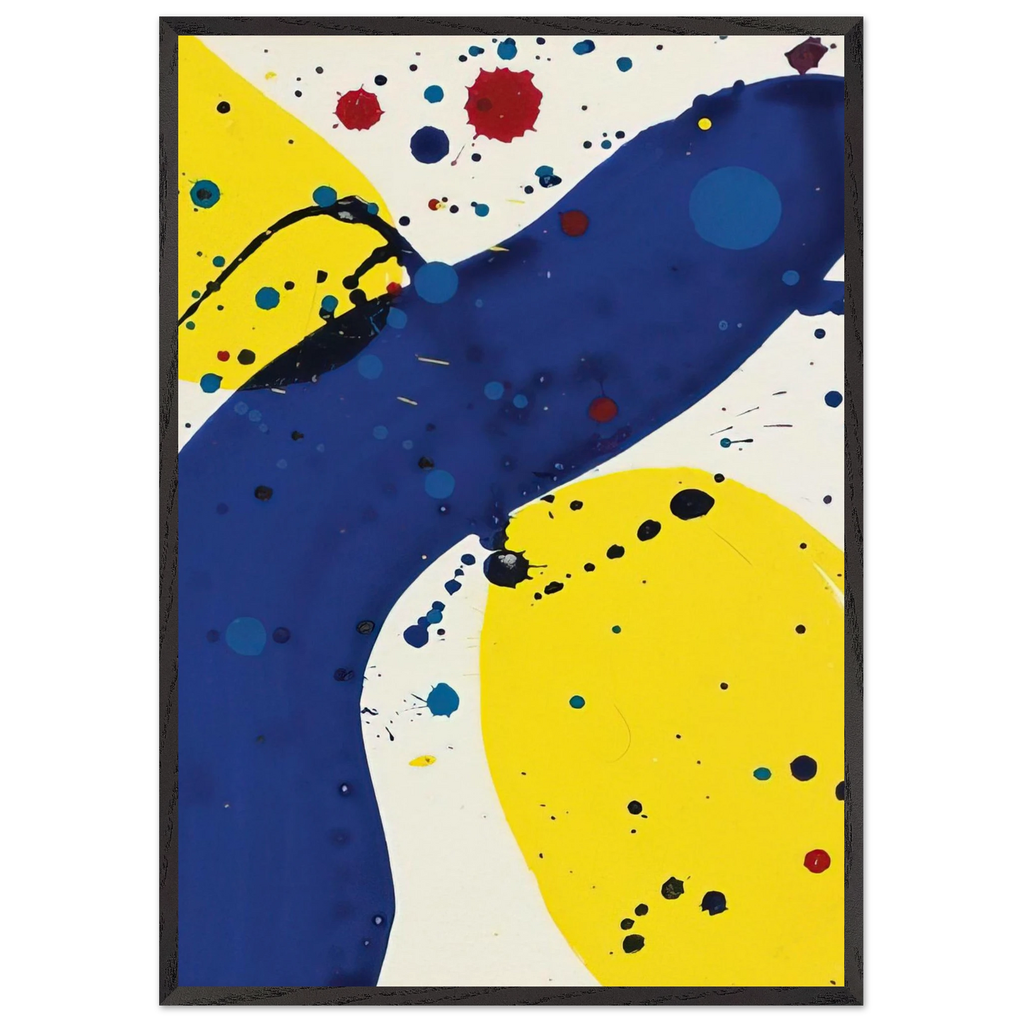 Untitled from Pasadena Box - Sam Francis 70x100 cm / 28x40 inches Framed Art Print – Black Wooden Frame
